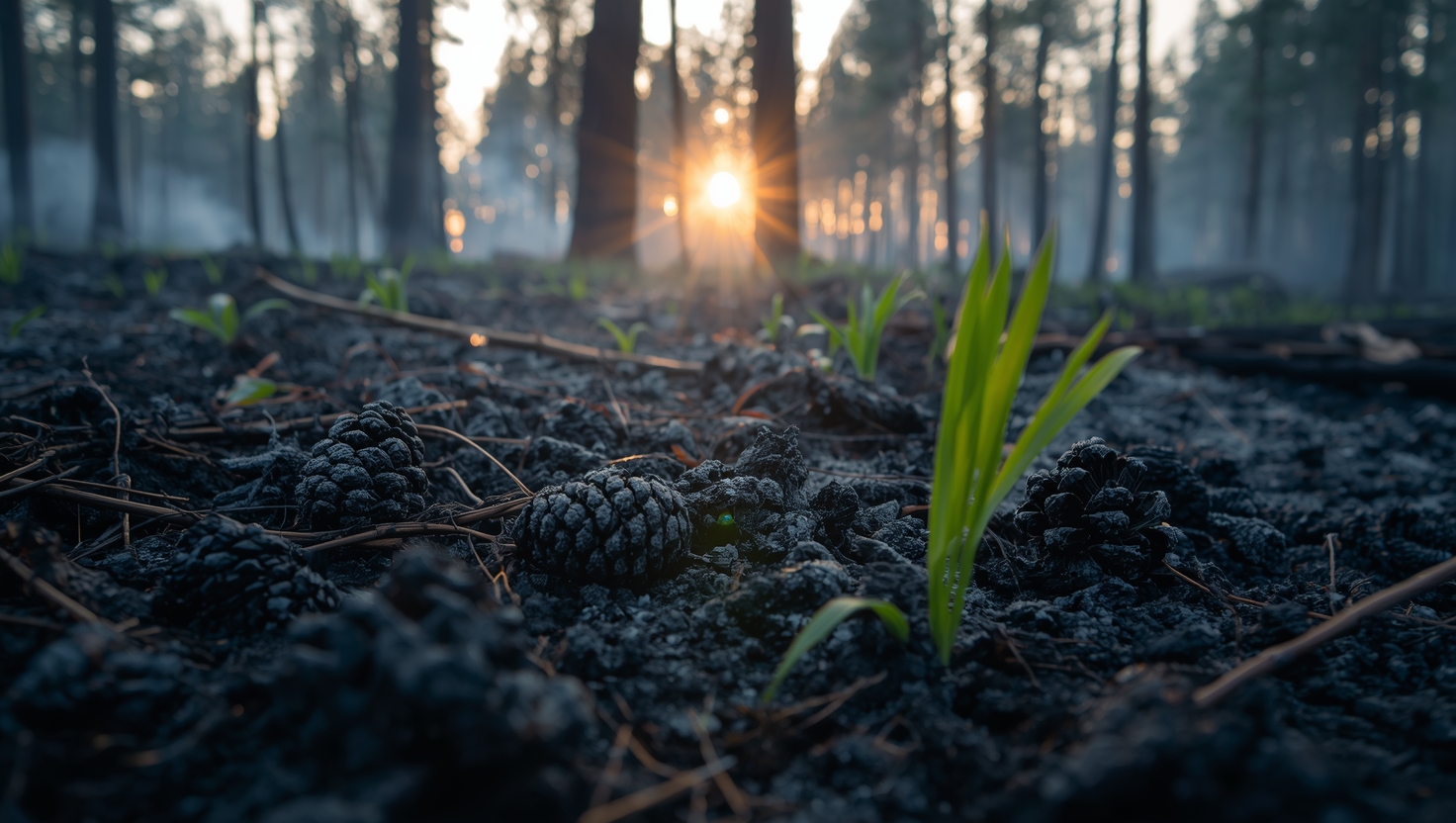 Çam Kozalakları Bazı Türlerde Yangınla Açılır