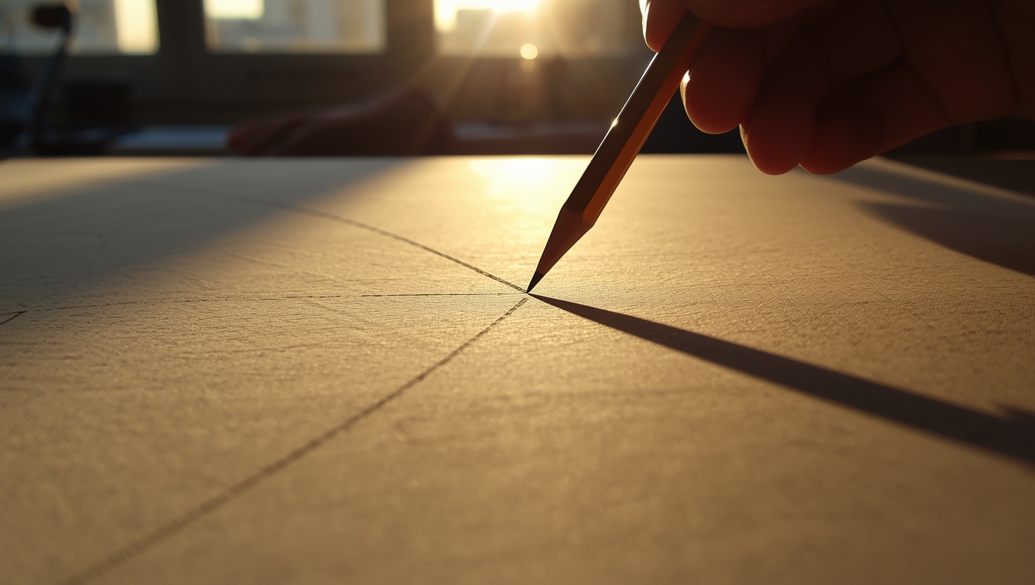 Pencil Draws a 56 Km Line