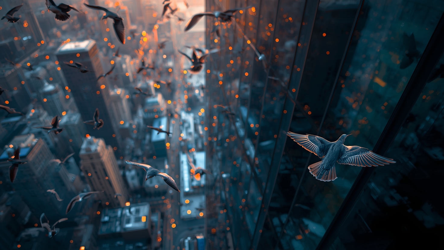 Todos os anos, 1000 pássaros batem nas janelas.