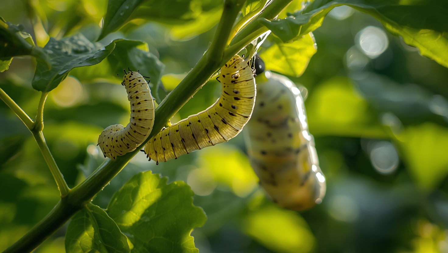 Los gusanos de seda se alimentan 86,000 veces en 56 días